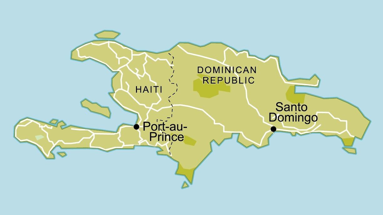 Jak nazywa się WYSPA, na której leży Dominikana?